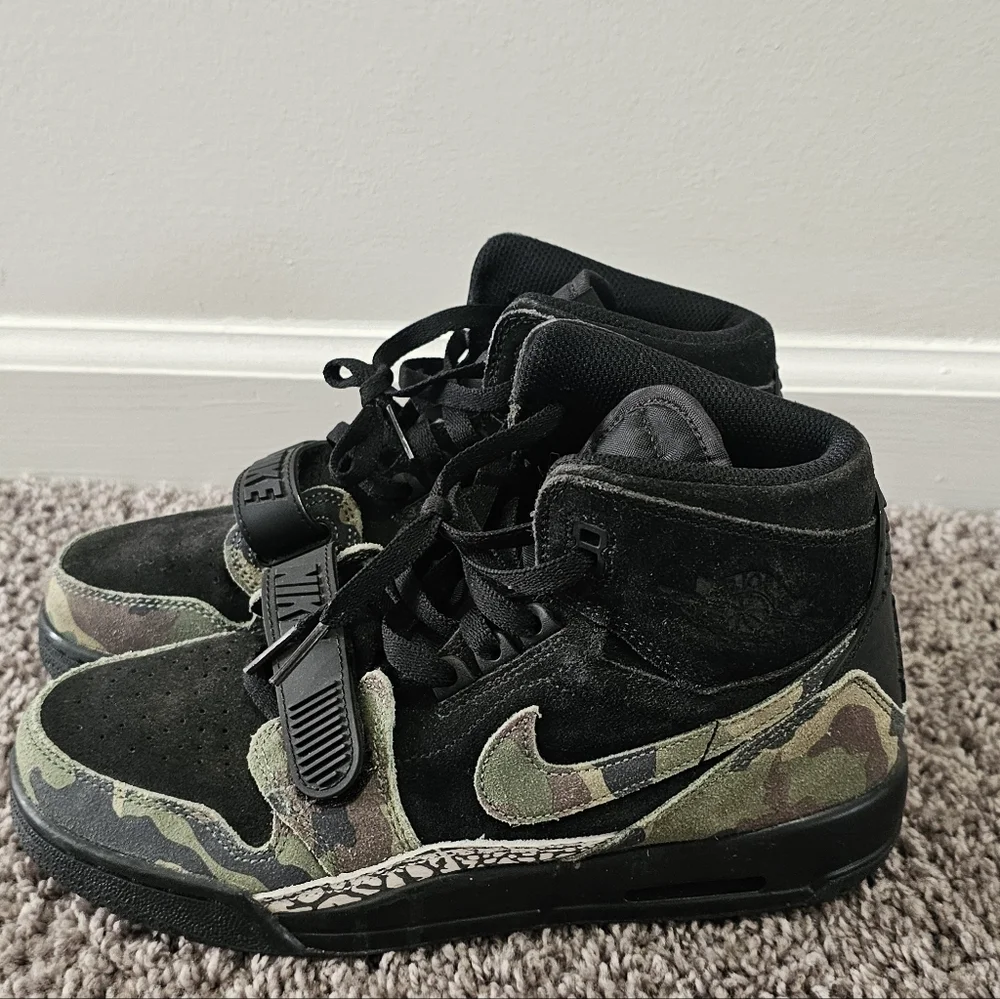 Air Jordan Legacy 312 Flight Club Black And Camouflage Size 6Y {UMbox}